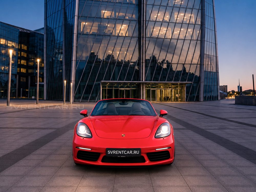 Porsche 718 Cabriolet красный