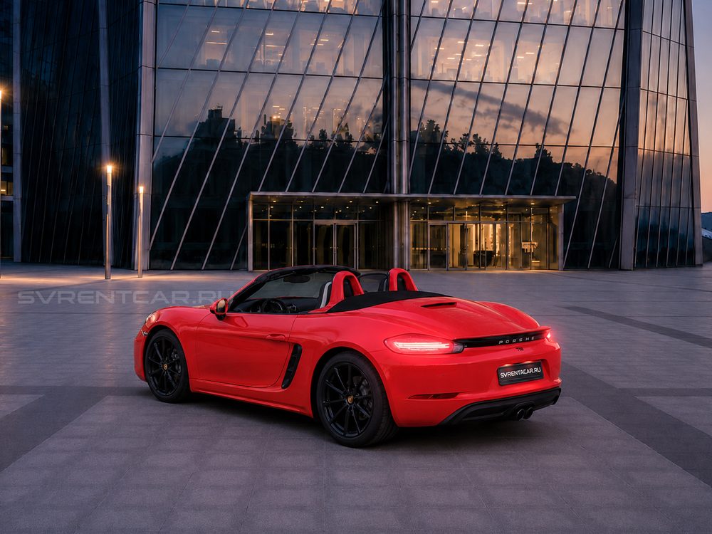 Porsche 718 Cabriolet красный