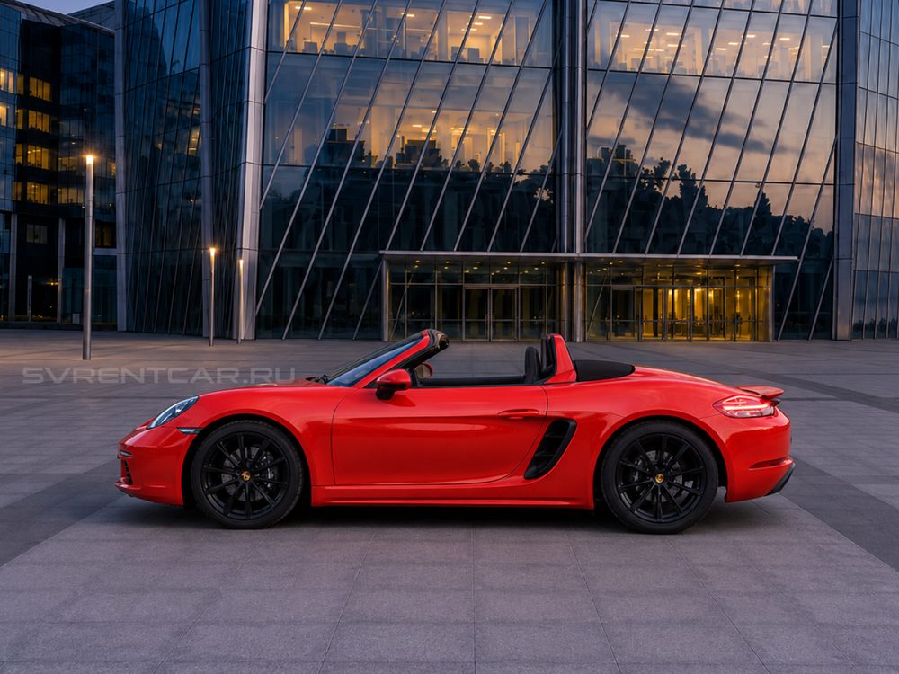 Porsche 718 Cabriolet красный