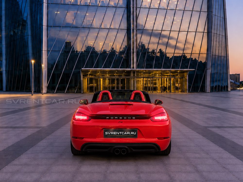 Porsche 718 Cabriolet красный